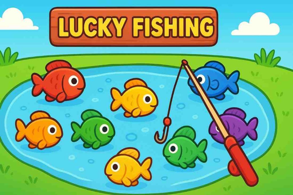 Jogador capturando peixes no Lucky Fishing MK600